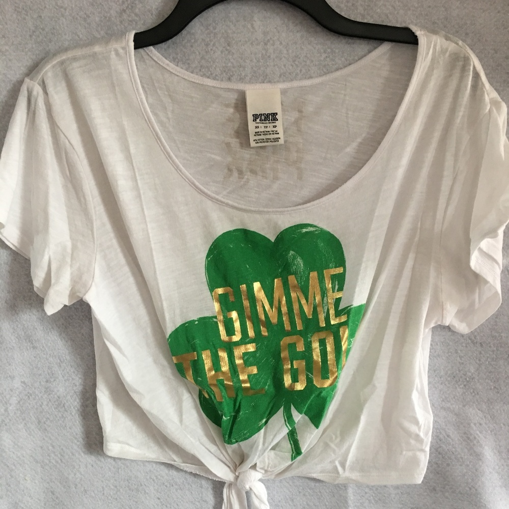 PINK Victoria's Secret Gimme the Gold Crop Top